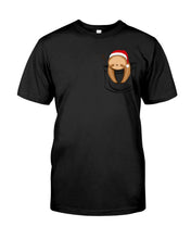 Load image into Gallery viewer, Pocket Slothmas Christmas Gift Funny T-Shirt Guys Tee