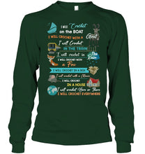 Load image into Gallery viewer, Crocheting Everywhere Black Quote T-Shirt Unisex Long Sleeve