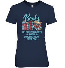 Load image into Gallery viewer, Gift For Book Lovers Funny Quote T-Shirt Ladies Tee