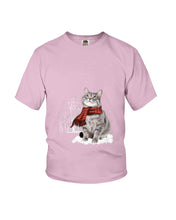 Load image into Gallery viewer, Cute Cat Christmas Gift For Cat Lovers Custom T-Shirt Youth Tee