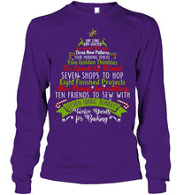 Load image into Gallery viewer, Christmas Tree Eleven Fabric Bundles T-Shirt Unisex Long Sleeve