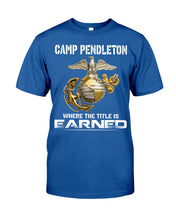 Load image into Gallery viewer, Camp Pendleton Earned Black T-Shirt Guys Tee