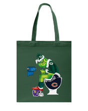 Load image into Gallery viewer, Grinch Green Bay Packers Funny Tee Basketweave Tote Bag