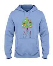 Load image into Gallery viewer, Merry Christmas Funny Dancing Skeleton Hoodie