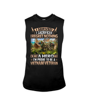 Load image into Gallery viewer, Vietnam Vetera Regret Nothing Black T-Shirt Unisex Long Sleeve