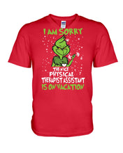 Load image into Gallery viewer, Funny Grinch Quote Physical Therapist On Vacation Christmas Tee Guys V-Neck