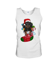 Load image into Gallery viewer, Dachshund In A Sock Christmas Cute Gift For Dachshunds Lovers Unisex Tank Top