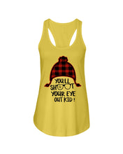 Load image into Gallery viewer, Funny Christmas T-Shirt Shoot Your Eye Out Ladies Flowy Tank