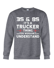 Load image into Gallery viewer, 3S And 8S Trucker Lovers Black T-Shirt Sweatshirt