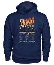 Load image into Gallery viewer, James Bond Anniversary Autograph 1962-2020 T-Shirt Hoodie
