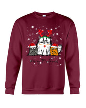 Load image into Gallery viewer, Merry Fluffmas Cute Cats Gift For Cat Lovers Sweatshirt