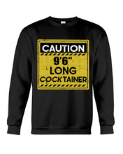 Load image into Gallery viewer, Caution 9&#39;6&#39;&#39; Long Cocktainer Black T-Shirt Sweatshirt