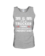 Load image into Gallery viewer, 3S And 8S Trucker Lovers Black T-Shirt Unisex Tank Top