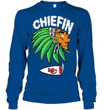 Load image into Gallery viewer, Chiefin Kansas City Chiefs Gift For Fans T-Shirt Unisex Long Sleeve