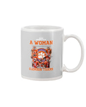 Load image into Gallery viewer, A Woman Loves Clemson Tigers Gift For Fans T-Shirt Mug