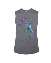 Load image into Gallery viewer, Dragon With Butterfly Wings Dragon Flowers Unisex Long Sleeve