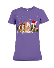 Load image into Gallery viewer, Cute Guinea Pigs Christmas Gift For Guinea Pigs Lovers Ladies Tee