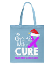 Load image into Gallery viewer, My Christmas Wish Is A Cure Basketweave Tote Bag