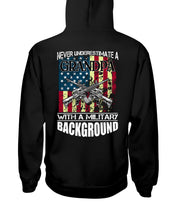 Load image into Gallery viewer, Never Underestimate A Grandpa Black T-Shirt Hoodie