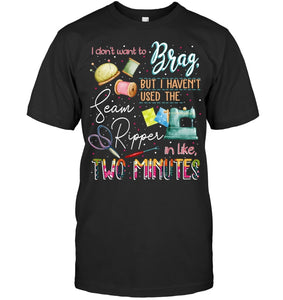 Brag Sean Ripper In Two Minutes Funny T-Shirt Ladies Tee