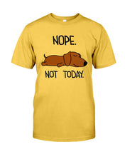 Load image into Gallery viewer, Dachshund Nope Not Today For Dachshunds Lovers Basketweave Tote Bag