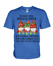 Load image into Gallery viewer, Swedish Christmas Gnome Cute Gift Tee Guys V-Neck