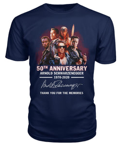 50Th Anniversary Arnold Schwarzenegger Terminator Cool Design T-Shirt 1970-2020 Guys Tee