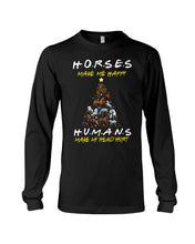 Load image into Gallery viewer, Horses Make Me Happy Christmas Tree Gift For Horse Lovers Unisex Long Sleeve