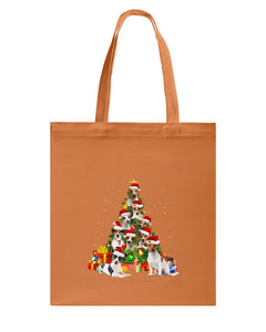 Jack Russell Christmas Gift For Christmas T-Shirt Basketweave Tote Bag