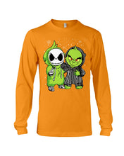 Load image into Gallery viewer, Cute Little Jack Skellington Grinch Best Friend Christmas Gift Shirt Unisex Long Sleeve