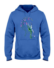 Load image into Gallery viewer, Dragon With Butterfly Wings Dragon Flowers Hoodie