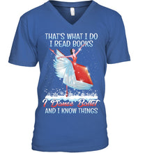 Load image into Gallery viewer, Girl Loves Reading Book And Dance Ballet Gift For Girls T-Shirt Guys V-Neck
