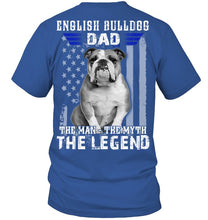 Load image into Gallery viewer, English Bulldog  - The Man - The Myth - The Legend Black T-Shirt Guys V-Neck
