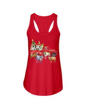 Load image into Gallery viewer, Merry Christmas In Town Cow Lovers Gift For Farmers Ladies Flowy Tank