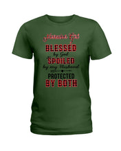 Load image into Gallery viewer, November Girl Blessed By Girl Spoiled By Husband Quote T-Shirt Ladies Tee