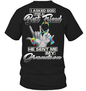 Autism Grandson Family Custom T-Shirt Youth Tee