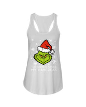 Load image into Gallery viewer, The Grinch Stole My Pancreas Ladies Flowy Tank