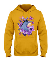 Load image into Gallery viewer, Donkey Loves Purple Flowers Custom T-Shirt Hoodie