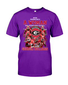 A Woman Loves Georgia Bulldogs Custom Tee Guys Tee