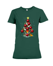 Load image into Gallery viewer, Bowling   Bowling Christmas Tree Christmas T-Shirt Ladies Tee