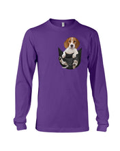 Load image into Gallery viewer, Beagle In The Pocket Funny T-Shirt Unisex Long Sleeve