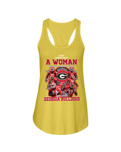 A Woman Loves Georgia Bulldogs Custom Tee Ladies Flowy Tank