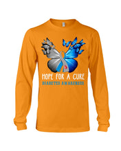 Load image into Gallery viewer, Hope For Cure Diabetes Awareness Unisex Long Sleeve