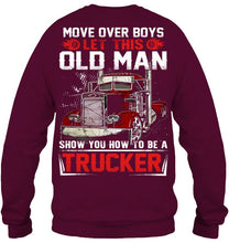 Load image into Gallery viewer, Old Trucker Move Over Boys Black T-Shirt Sweatshirt
