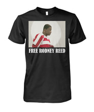 Load image into Gallery viewer, Free Rodney Reed Raise Your Voice 4 Guys Tee