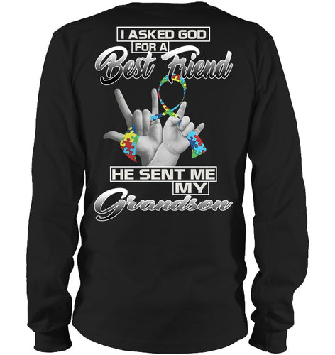 Autism Grandson Family Custom T-Shirt Unisex Long Sleeve