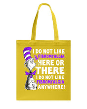 Load image into Gallery viewer, Fibromyalgia Anywhere Break Cancer Spirit T-Shirt Basketweave Tote Bag
