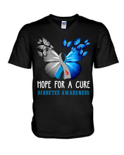 Load image into Gallery viewer, Hope For Cure Diabetes Awareness Guys V-Neck