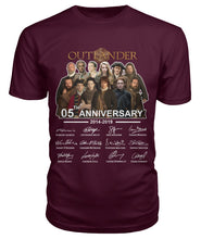 Load image into Gallery viewer, Outlander Tv Series 5 Years Anniversary 2014 - 2019 Autograph T-Shirt Guys Tee