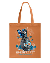 Load image into Gallery viewer, Diabetes Awareness Skull Custom Graphic Tee Basketweave Tote Bag